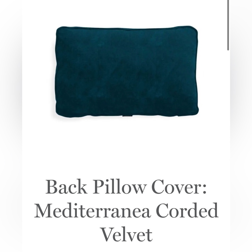 Sactionals Back Pillow Cover - Mediterranea Corded Velvet